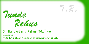 tunde rehus business card